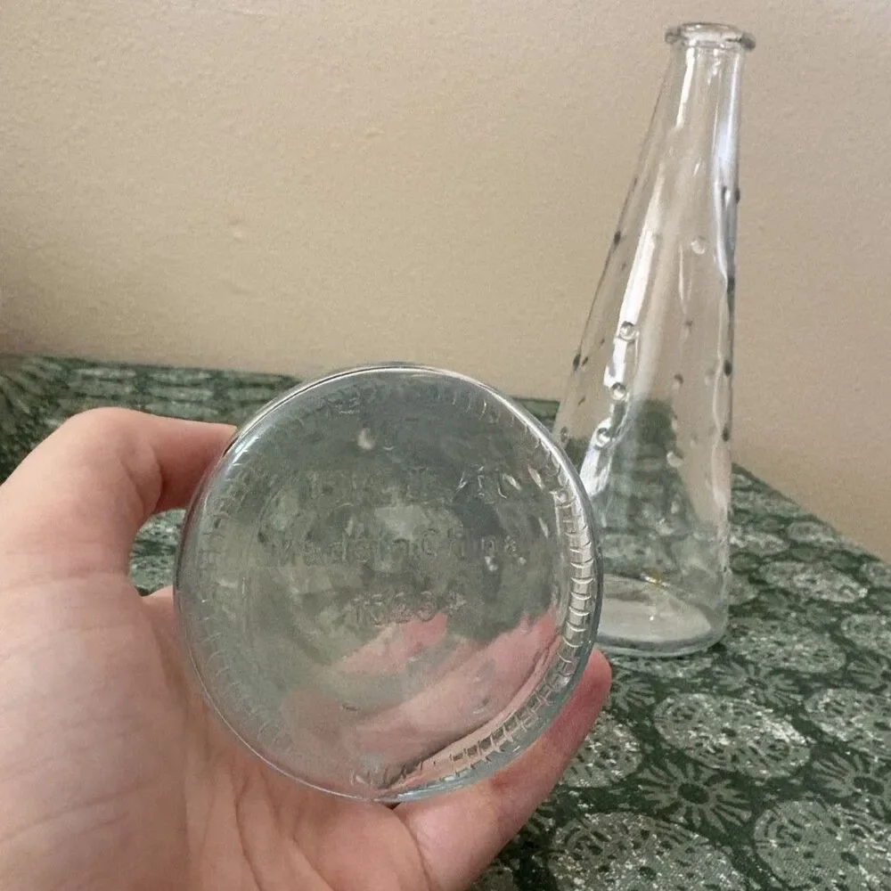 2 IKEA Bud Vases Bubble Glass Single-Stem Vtg 90s